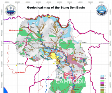 Map – Geological map of the Stung Sen basin